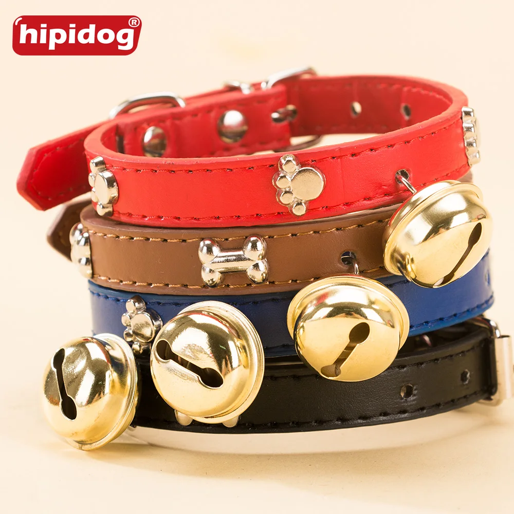 Кожаный ошейник Hipidog с индивидуальными бирками для собак на заказ кошек питомцев