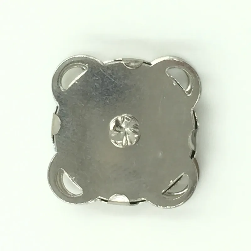 

20Sets DIY Magnetic Clasps Plum Blossom Shape Silver Tone DIY Purse Handbag Closure 15x15mm