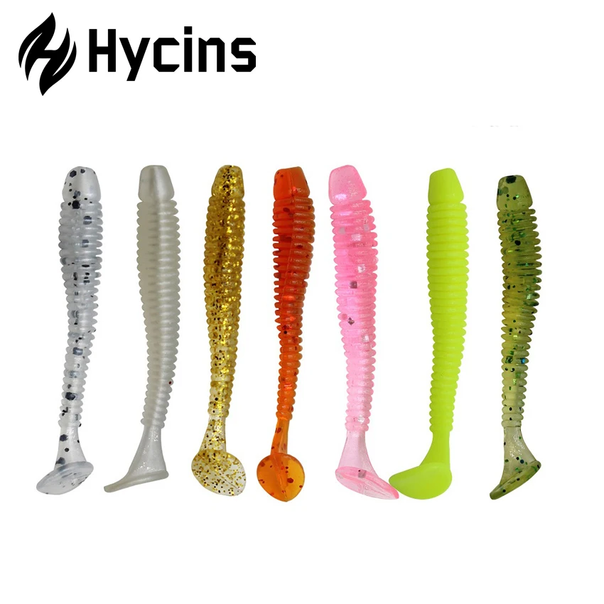 

1Pcs Wobbler Jigging 5cm 0.7g curly tail Fishing Lure Soft Worm Shrimp silicone bait Fish crankbait Ocean Rock fishing tackle