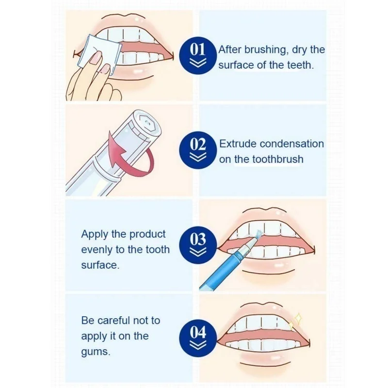 YOURWAYS чистый натуральный Отбеливание зубов гель ручка уход за полостью рта удаление пятен чистка зубов отбеливающие инструменты
