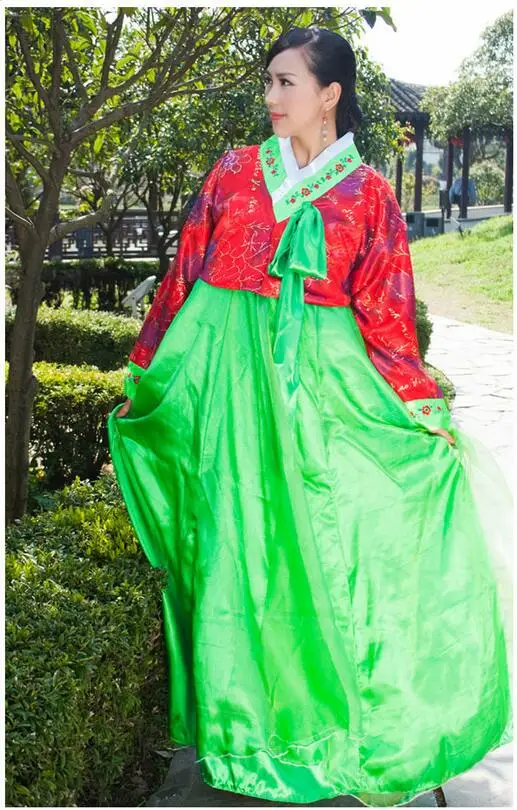 Женский Вышитый Костюм Hanbok большого размера женский костюм ханьфу корейский