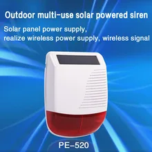 PGST nueva 433MHz luz inalámbrica FLASH estroboscópico al aire libre Solar impermeable sirena para el hogar antirrobo Wifi GSM sistema de alarma de seguridad para el hogar