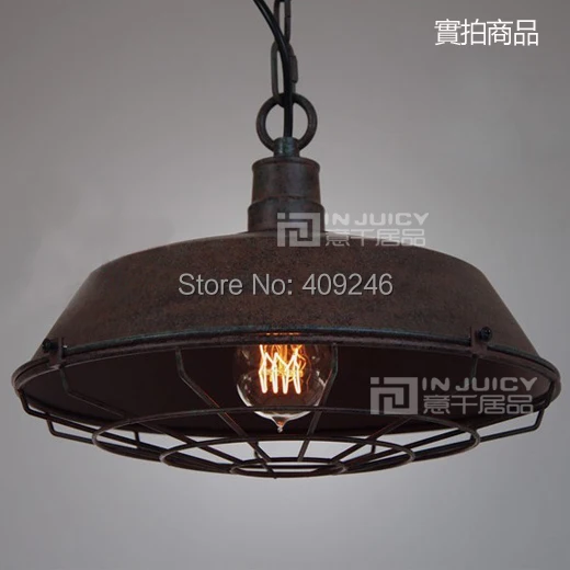 

2PCS/LOT 36CM Edison Industrial Vintage Metal Lamp Loft Pendant Light black Rust Cafe Bar Hall Store Restaurant Balcony Lamp