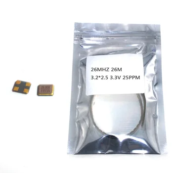 

10pcs SMD 3225 active crystal oscillator OSC 26MHZ 26M 3.2*2.5 3.3V 25PPM