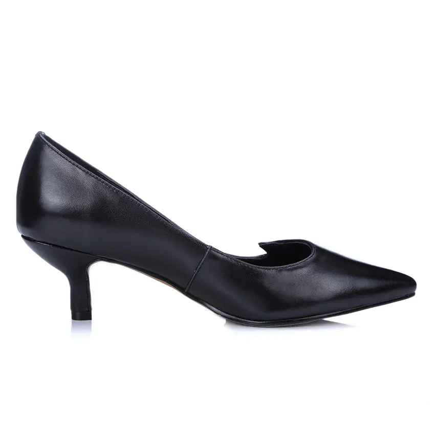 Pointu Pompes Mince Noir Véritable Bout Tasslynn Ol Taille 34 Blanc Slip Femmes Talons Noir blanc 2018 Concise En Sur Chaussures Cuir Dames 39 EqqZI