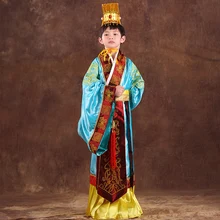 Древний китайский костюм Hanfu Китай костюм мальчиков Костюмы традиционный Национальный Тан костюм этап Костюмы для косплея премьер-министр