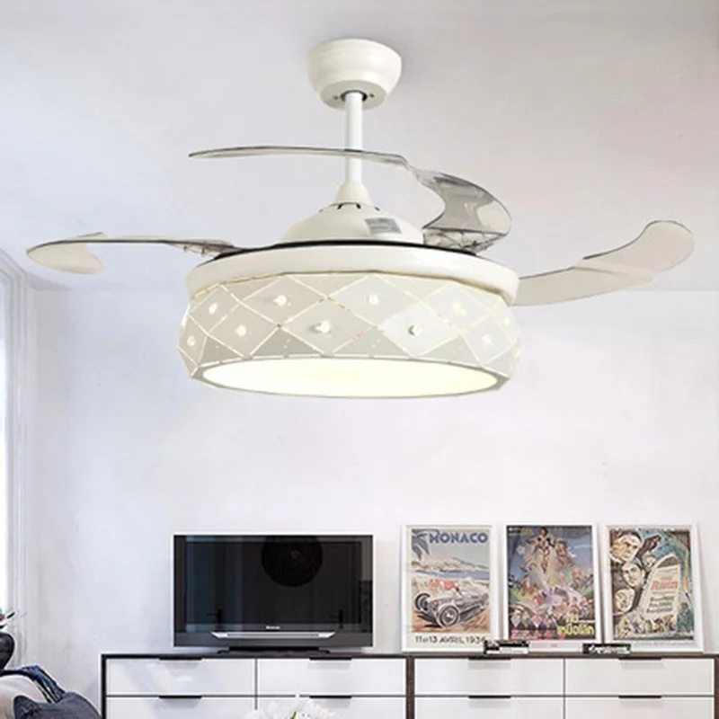 Art Deco Led Ceiling Fans Light Trendy Rgb Color Changing