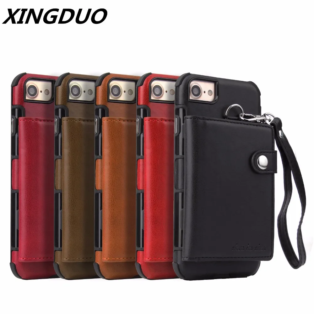 

XINGDUO for iphone 6 6S 7 8 Plus Business Wallet Case Multi card high quality pu leather for iphone X XS XR XS MAX phone shell