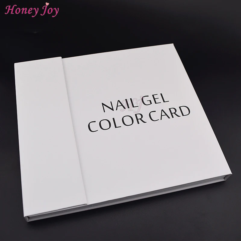 

1 set Simple White Design Professional 120 Colors Nail Gel Polish Display Board Card Book Chart with Tips Nail Art Salon