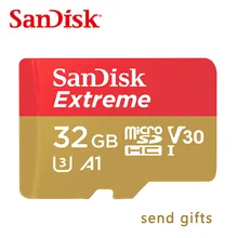 Free shipping SanDisk Memory Card Extreme microSD UHS-I microSDXC Class10 U3 100MB/S 32GB 64GB TF Card Support 4K UHD