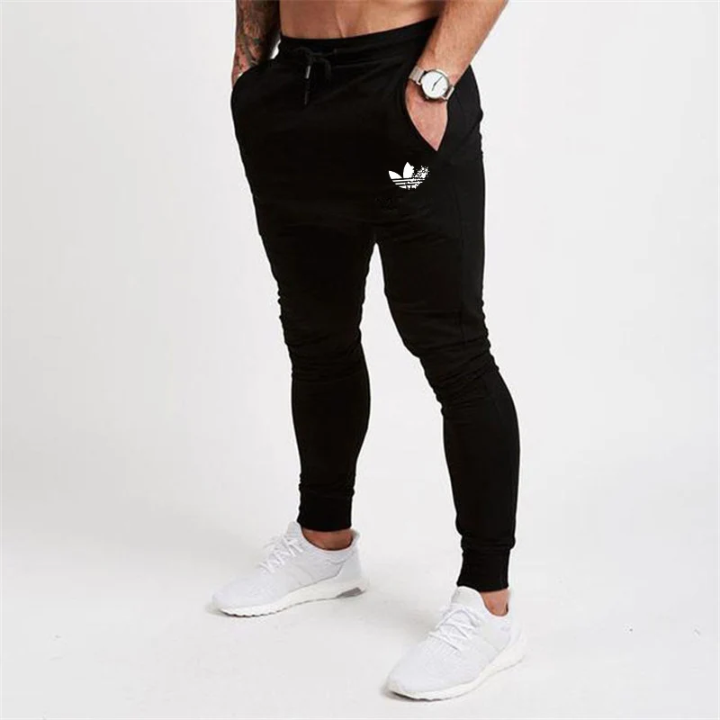 

New Men Joggers Brand Male Trousers Casual Pants Sweatpants Jogger grey Casual Elastic cotton gyms Fitness Brand logo Sweatpants