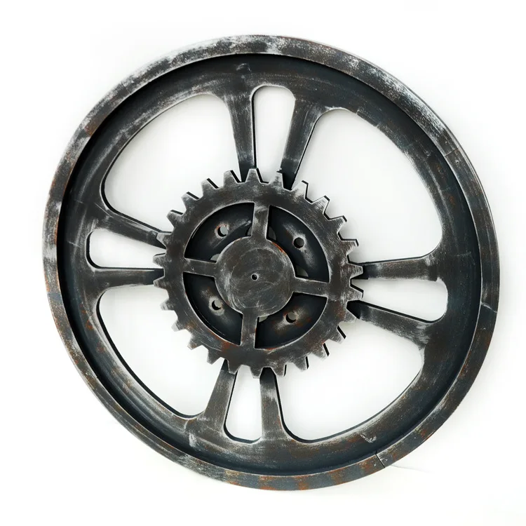 

Wooden Crafts 64 Cm Vintage Gear Mural Bar Art Wall Decorations Office Gear Wall Decoration Creative Home Ornaments Wall Design