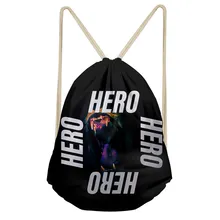 Noisydesigns Simple Style Women Drawstring Bag Cartoon Animal Sack Pack for Girls Outside Travel Bagpack Daily Use Pack