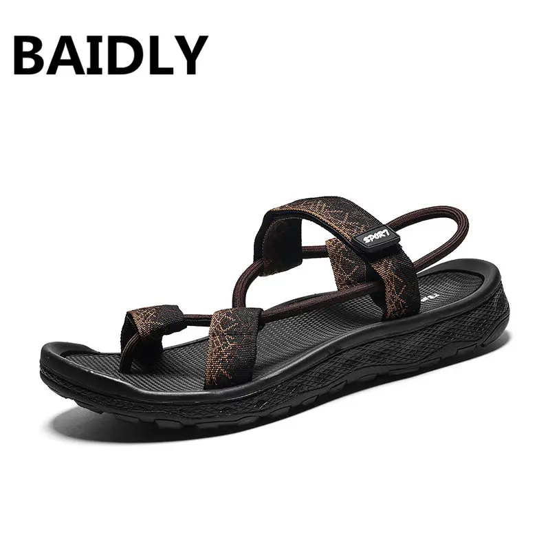 Bauldly/Новинка; летние модные мягкие мужские сандалии; повседневные пляжные сандалии; мужские вьетнамки; дышащие сандалии; Chaussure Femme