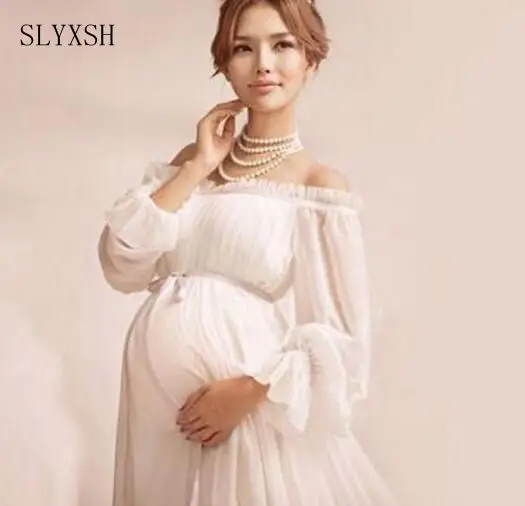 SLYXSH элегантное кружевное платье для беременных реквизит фотосъемки длинное