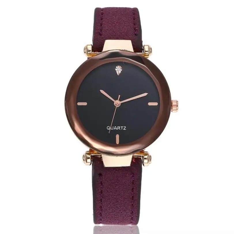 High Quality Gold Bracelet Watches Women's Casual Quartz Leather Band