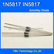500 шт./лот 1N5817 IN5817 1A/20 V диод Шоттки