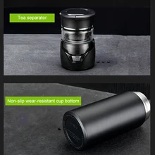 Портативная чайная Изолированная чашка стеклянная чайная бутылка для воды с разделительной чашкой LXY9