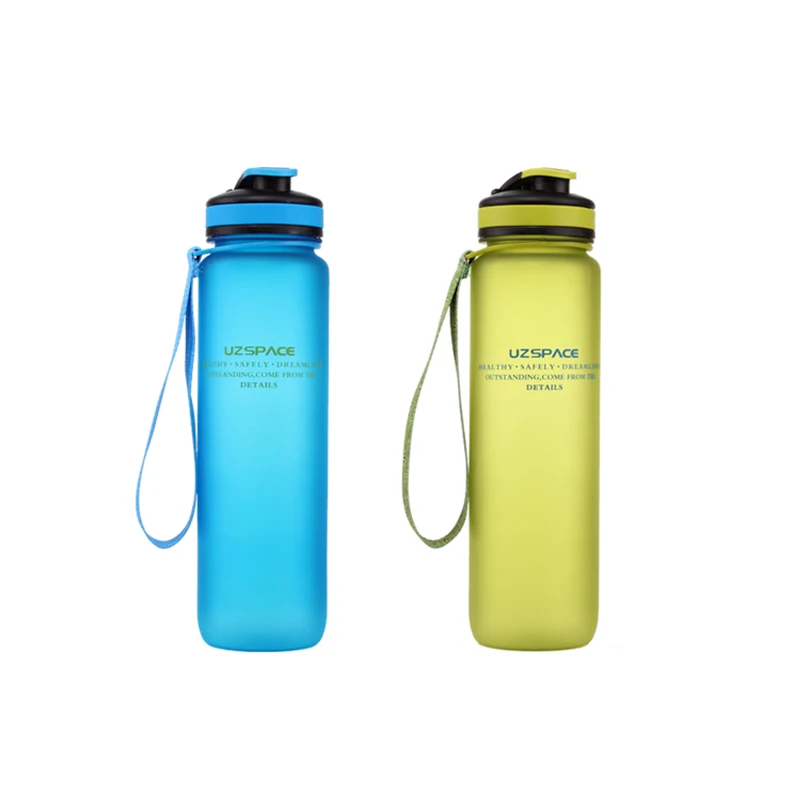 650ml/1000ml Outdoor Tour Portable Scale Water Bottles Colorful Plastic