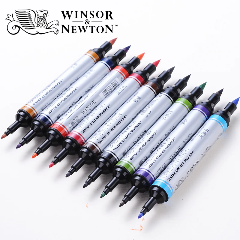 WINSOR& NEWTON водяной маркер-хайлайтер 6/12 цветов Двойные наконечники художественное Рисование маркером художественные принадлежности