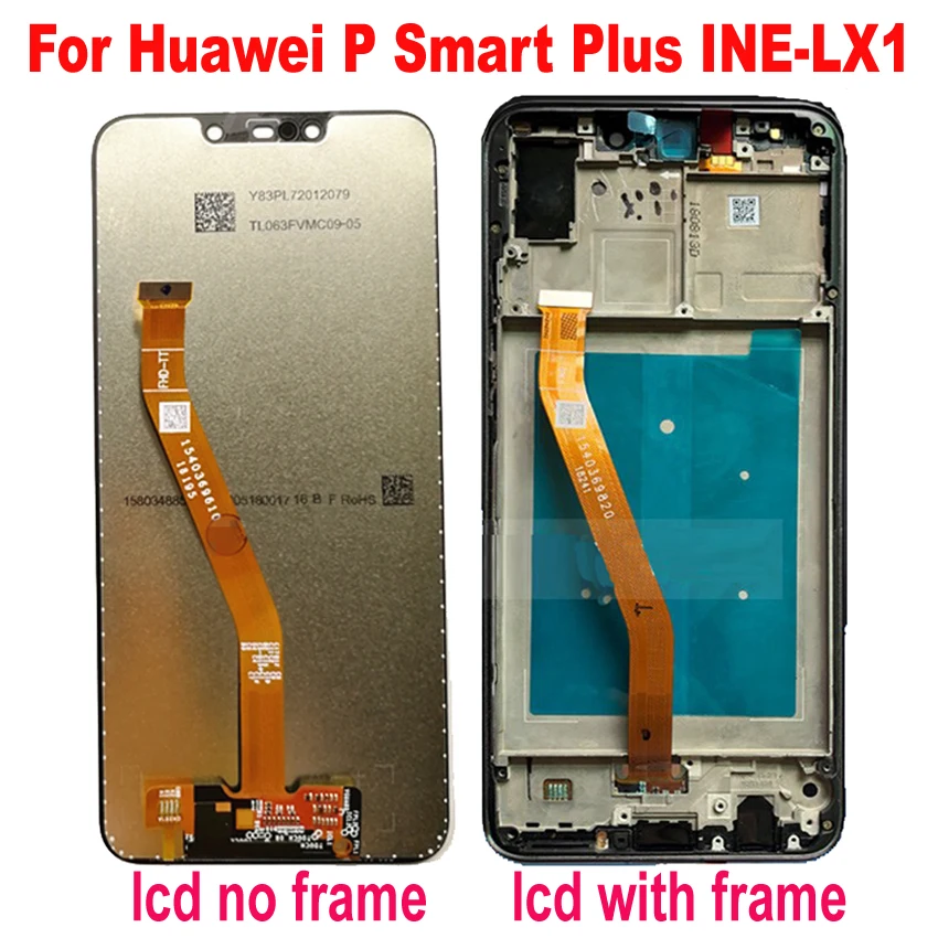 

Original For Huawei P Smart Plus INE-LX1 / Nova 3i INE-LX2 LCD Display Touch Screen Digitizer Assembly frame Phone Parts sensor