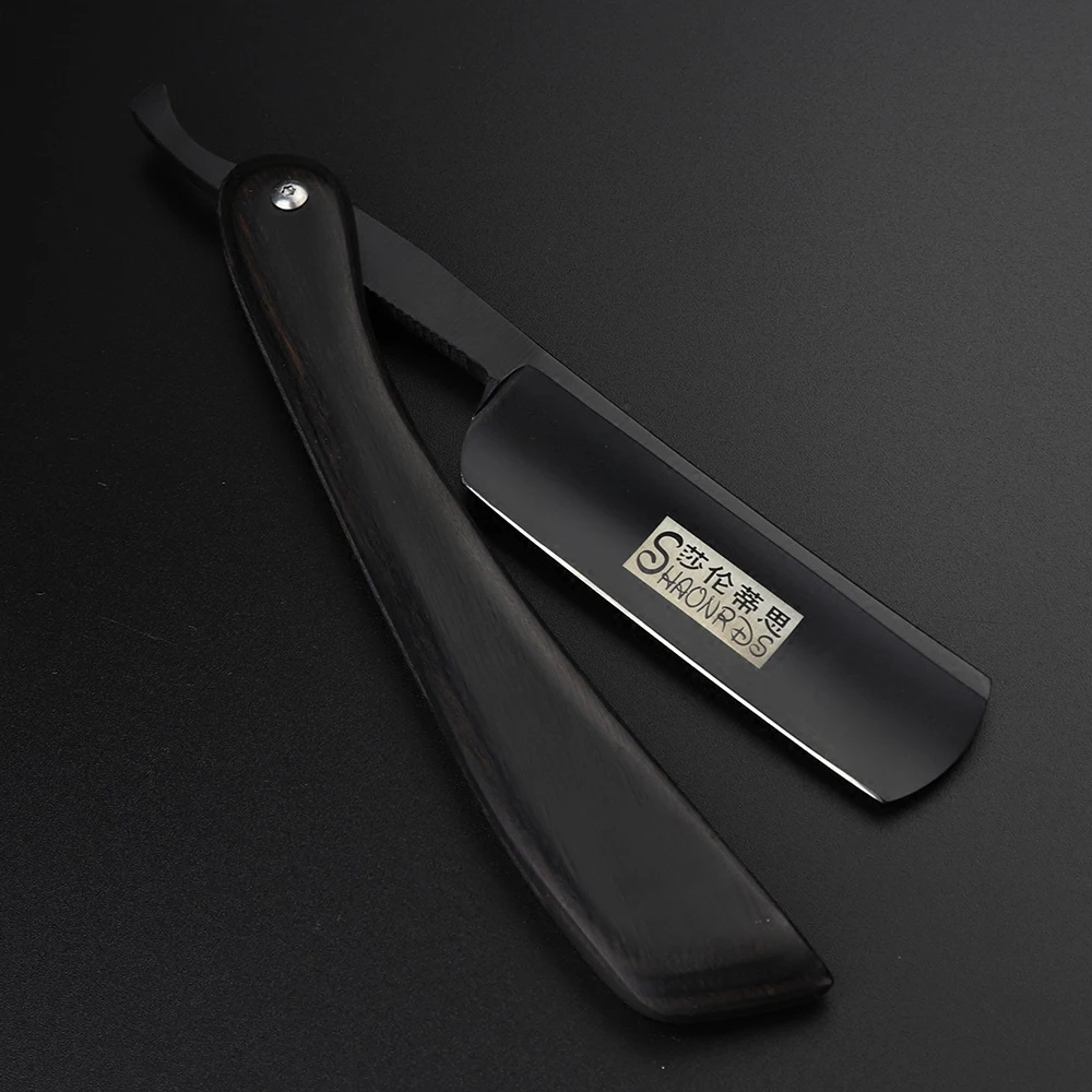 Professional Vintage Straight Edge Stainless Steel Razors Japan 440c Sharp Barber Hairdresser Razors Folding Shaving Knife 3