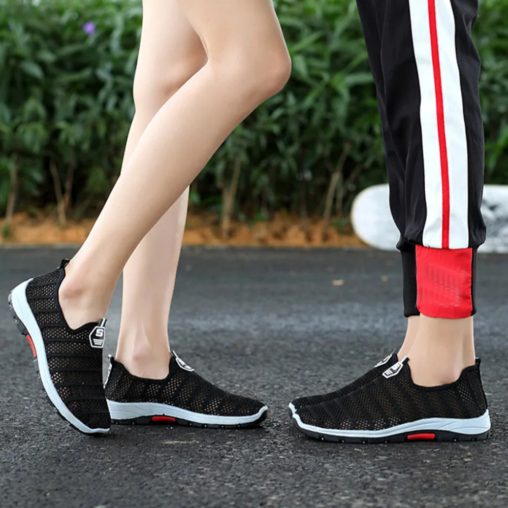 2019 Men's hollow flying woven mesh breathable sneakers lightweight soft bottom non-slip running shoes sneakers platform 40J14 (8)