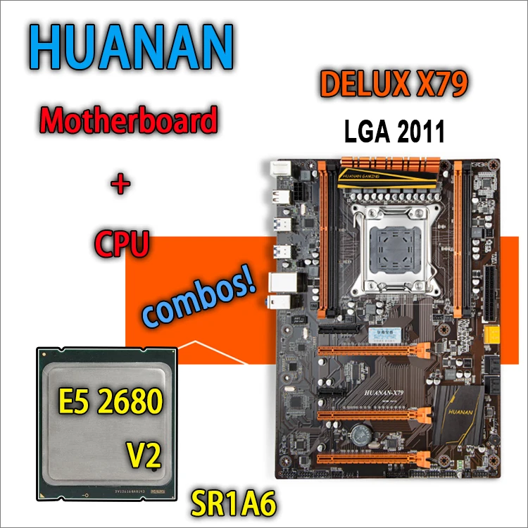 

HUANAN ZHI Deluxe version X79 gaming motherboard for intel LGA 2011 ATX combos E5 2680 V2 SR1A6 DDR3 RECC Memory max 64gb