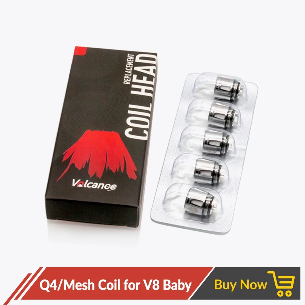 

Volcanee Q4 Mesh Coil for TFV8 Baby / TFV8 Big Baby / TFV12 Baby Prince Tank Atomizer Replacement Coil Head (5pcs/lot)