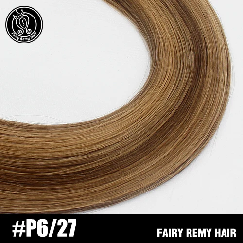 Сказочные волосы remy 0,8 г/локон 1" u-кончик кератин предварительно скрепленные волосы remy наращивание европейские натуральные волосы на капсуле fusion hair 50 s/pac - Цвет: P6-27