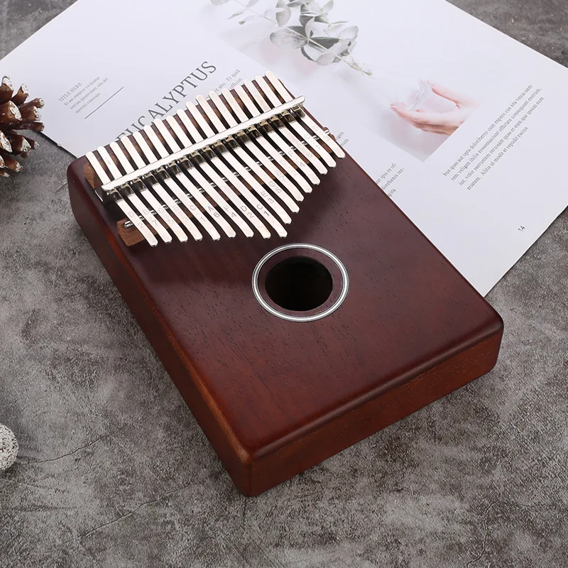 

ins Simple Karton Kalimba 17 Key Kalimba Mahogany Thumb Piano Mbira Natural Mini Keyboard Instrument