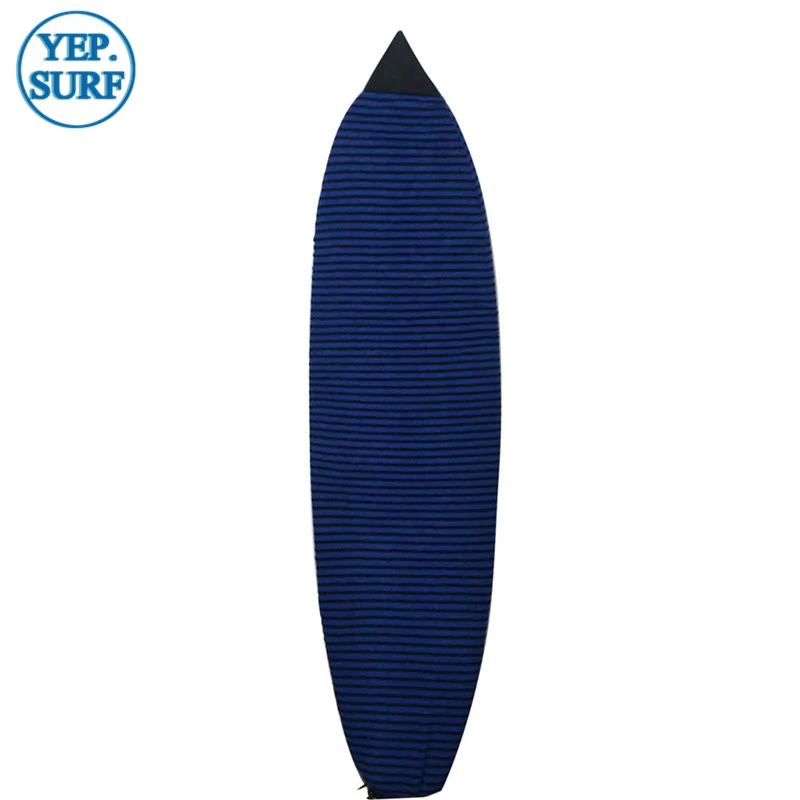 Protective Bag Surf sock Surfing Stretch Terry Sock Cover 6ft6 Blue with Black color Sock