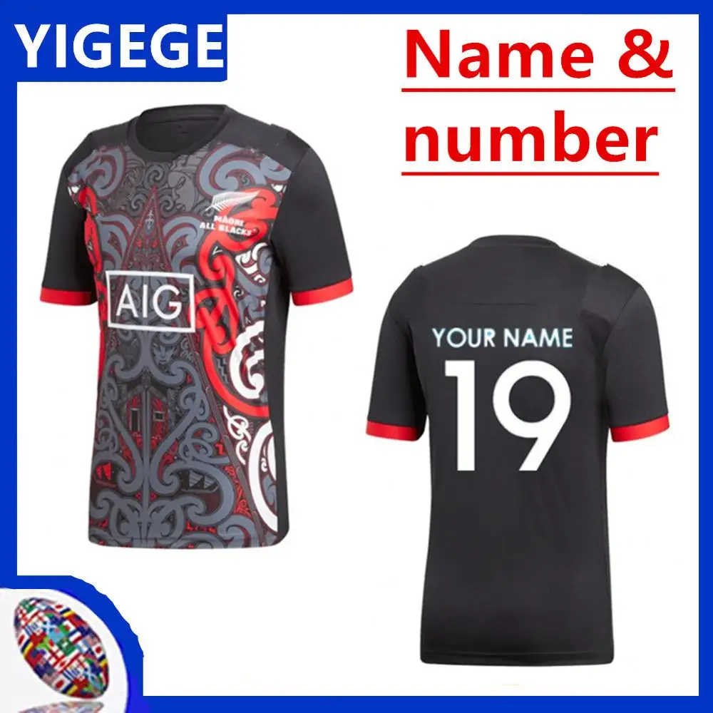 

Maori All Blacks jersey 2018 2019 New Zealand Super Rugby Jerseys 18 19 Maori All Blacks shirt Rugby Jersey (can print)
