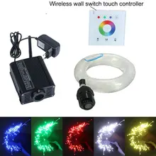 300 шт 0,75 мм(диаметр) 3 м(L) из оргстекла ПММА в пластмассовое Оптическое волокно кабельный наконечник свечение+ 16 Вт RGBW настенный выключатель с сенсорным контроллером двигателя звезда потолок "сделай сам"