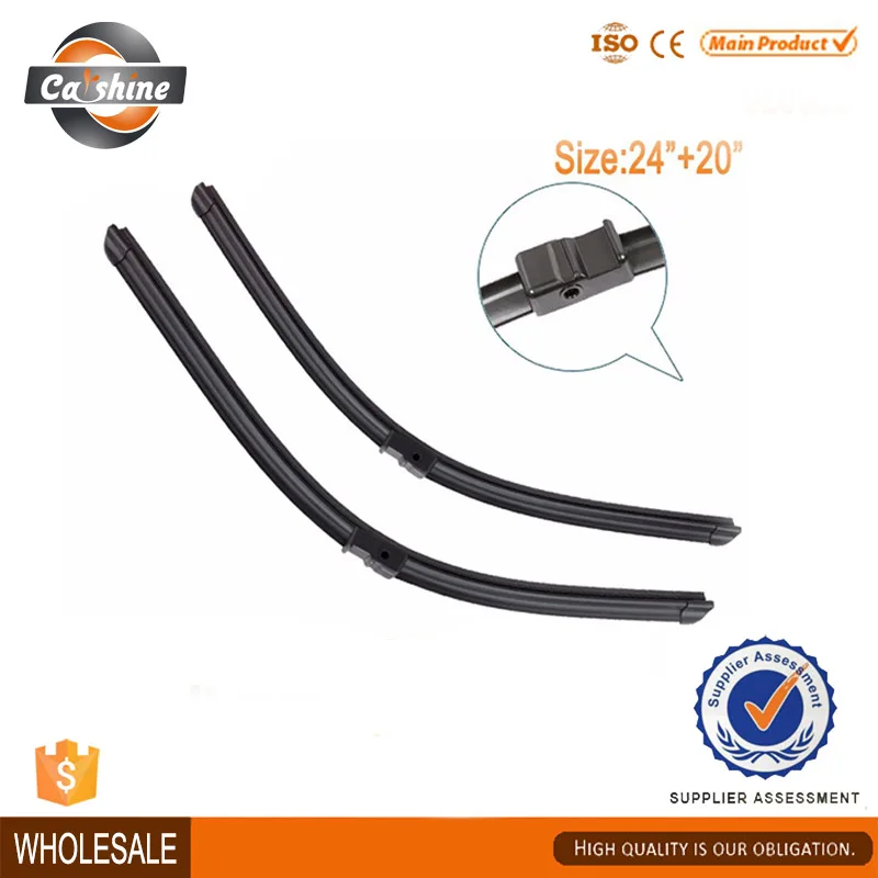 Free Shipping 24"+20" Rubber Pair Flat Front Windshield Windscreen Wiper Blades For BMW X5 E70 ...
