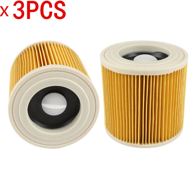 3pcs Air Dust Filters For Karcher Vacuum Cleaners Parts Cartridge Hepa
