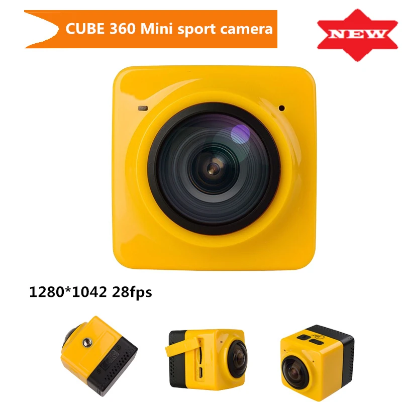 Mini sport cam CUBE360 Sports Action Camera 720P 360 degree Panoramic