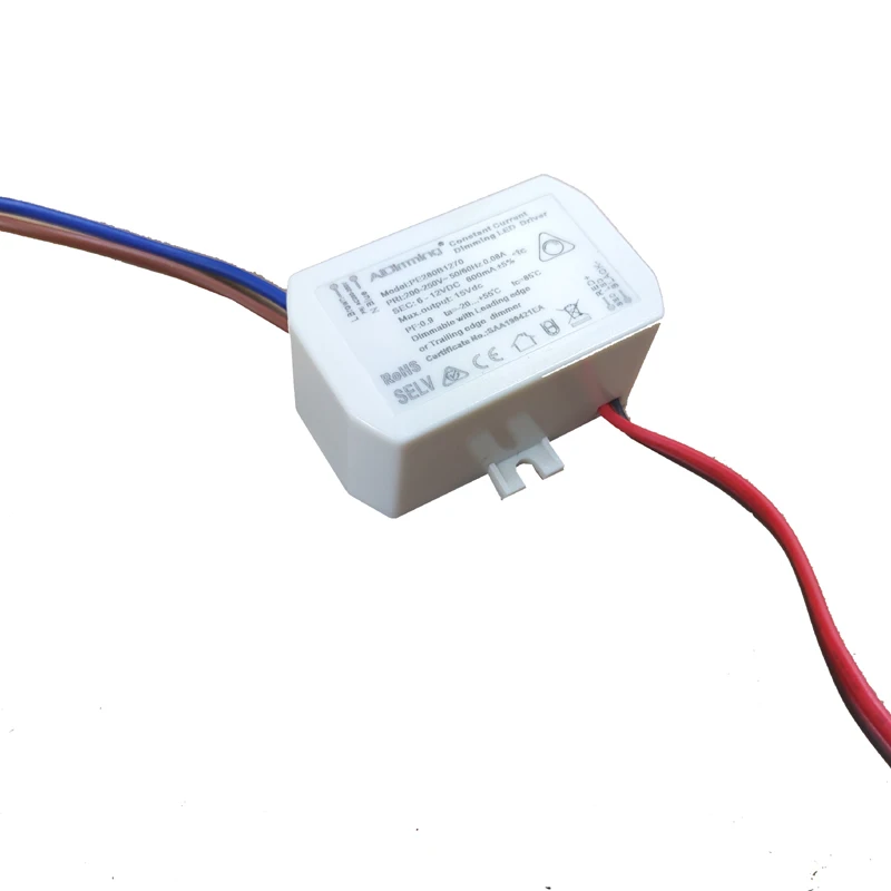 8.4W Smooth Dimming Dimmable Driver High Performance Compact Constant Current Power Supply for LED Light 6-12V 500mA 600mA 700mA