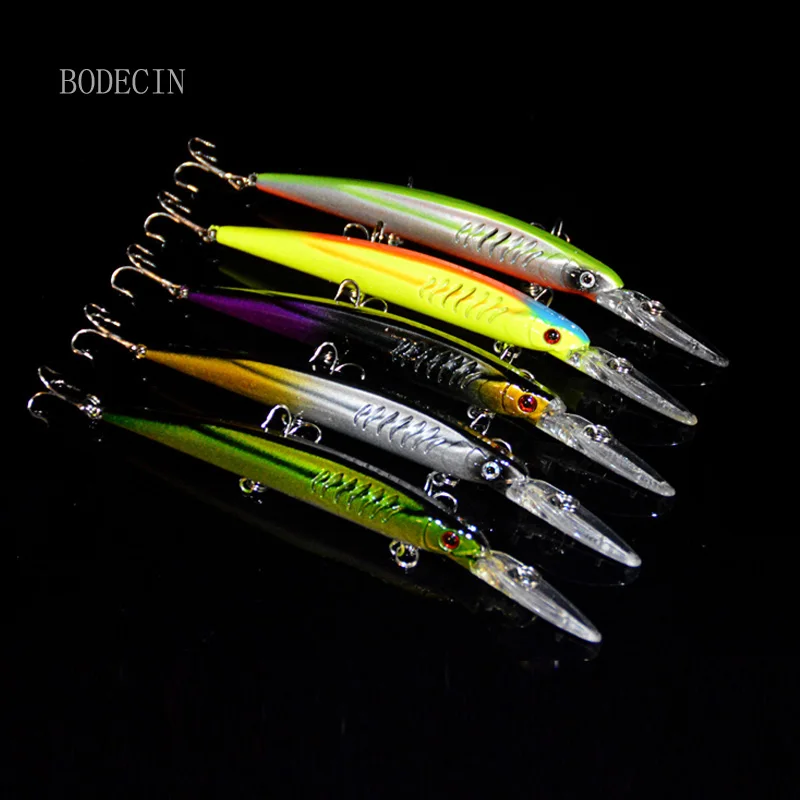 5PCS Wobbler Minnow Baits Fishing Lures 165mm 14.8g Hard Artificial Fake Bait Crankbait For Fish Lure  Pesca Tackle With Hooks (12)