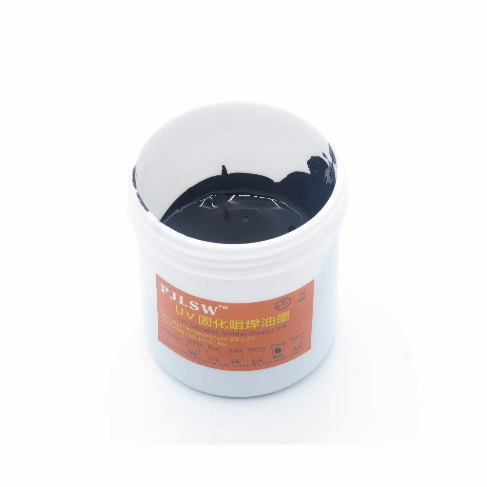 PJLSW Super PCB UV photosensitive inks, Black PCB UV curable solder resist ink,solder mask UV
