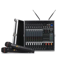 12 каналов смешивание звука микрофон усилитель мощности консоль Bluetooth USB Запись задержка мощности Repaeat эффект USB аудио миксер