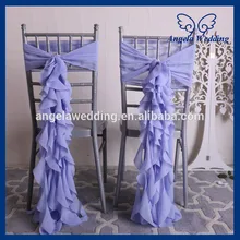 CH020B новая дешевая курчавая ива сиреневый Чехол для стула из шифона или стула створки