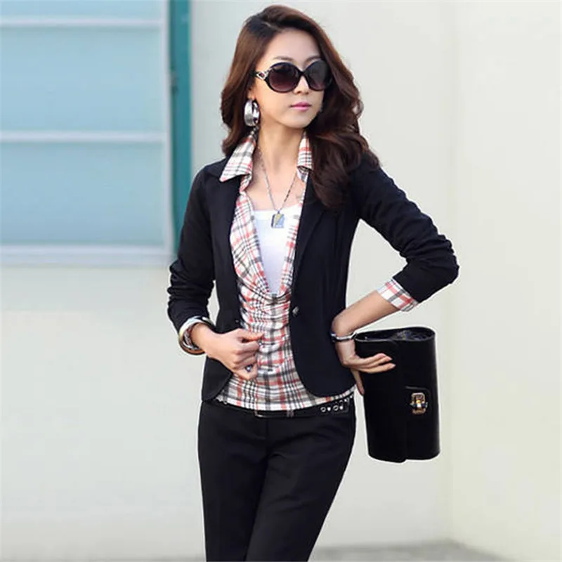Solid Color Slim Small Blazers Female Spring-autumn New Office Lady Casual Fashion Elegant Fresh White Chic Short Suits 268