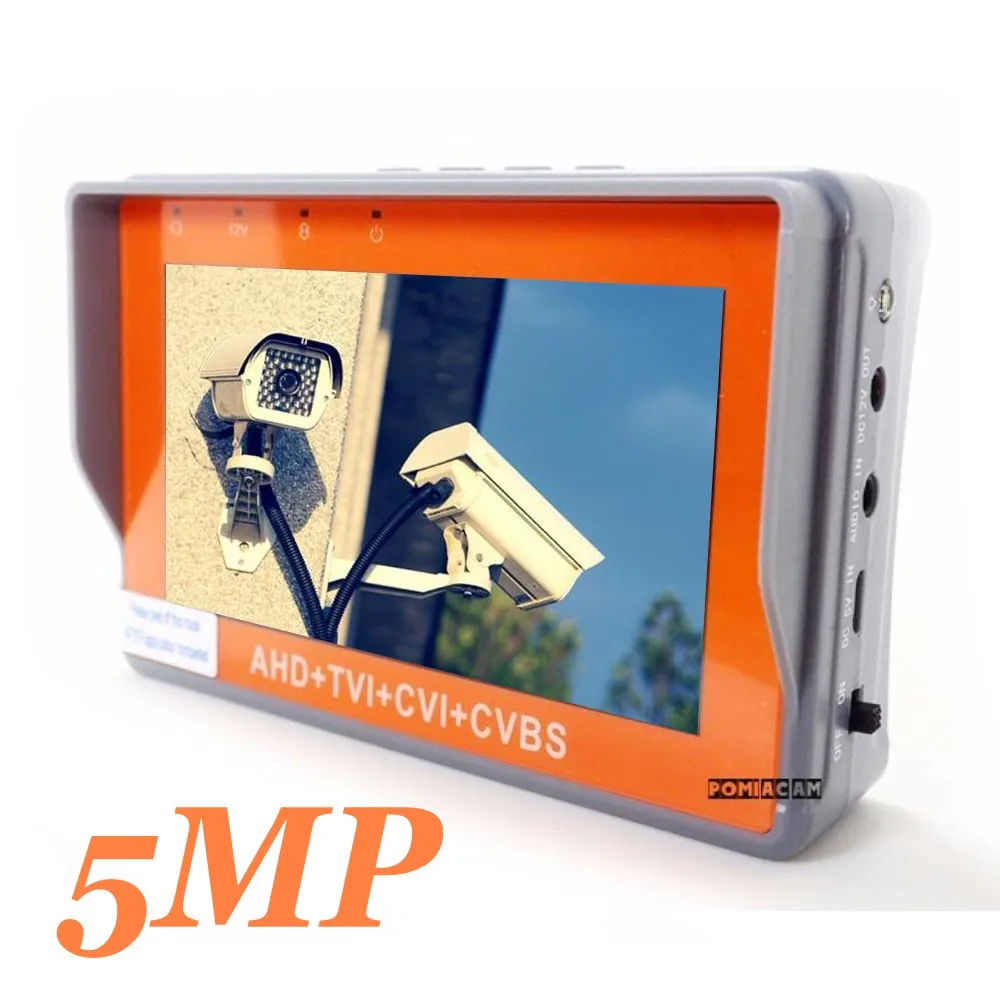  Portable 4 IN 1 AHD CVI TVI CVBS Camera Tester IV7W 4.3 Inch LCD 5MP CCTV Tester Monitor Support PT