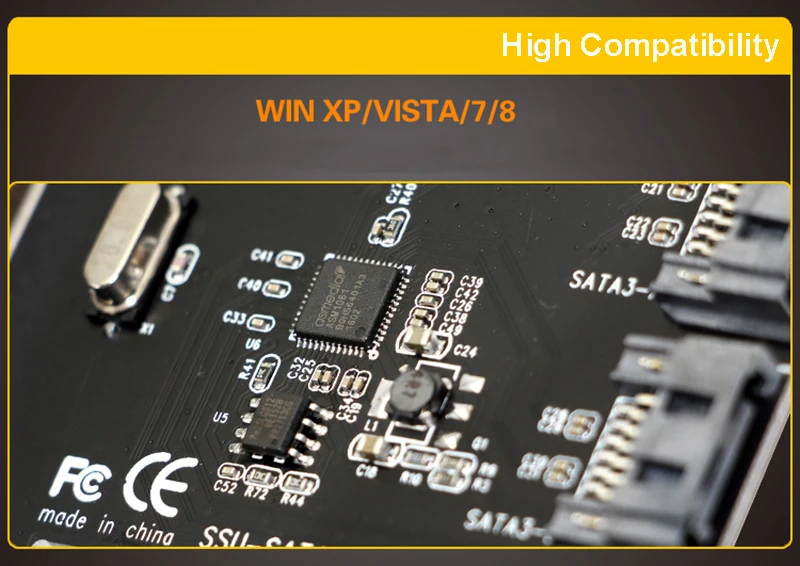 Btbcoin PCI-E SATA 1X 4X 8X 16X карт PCI-E PCI Express SATA 3,0 2-Порты и разъёмы SATA III SSD SATA 6 Гбит адаптер расширения Панели расширительные платы