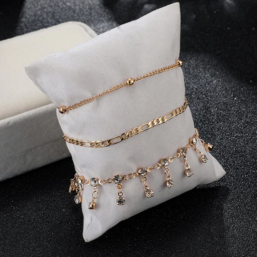 Rhinestone Anklet Silver