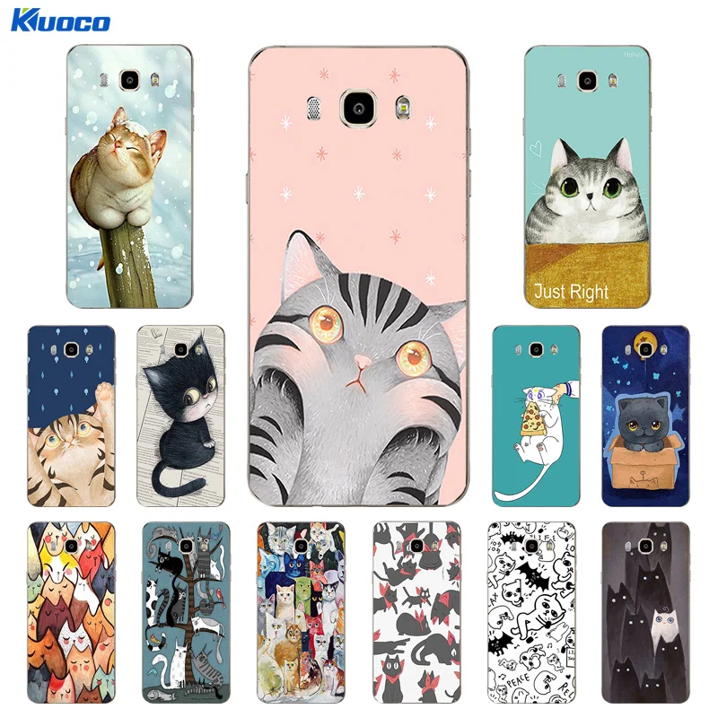 Сделай Сам для Samsung Galaxy J7 2015/2016/2017 чехол J700/J710 J730 S4 S5 Мягкий TPU кошек с семейным