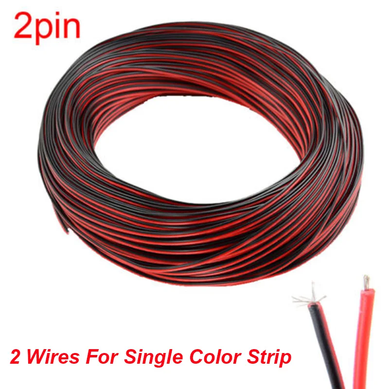 

2Pin 3Pin 4Pin 5Pin 1M 5M 10M 20M 100M Electric Extension Wire Connector Cable For SMD5050 3528 led strip RGB single color strip