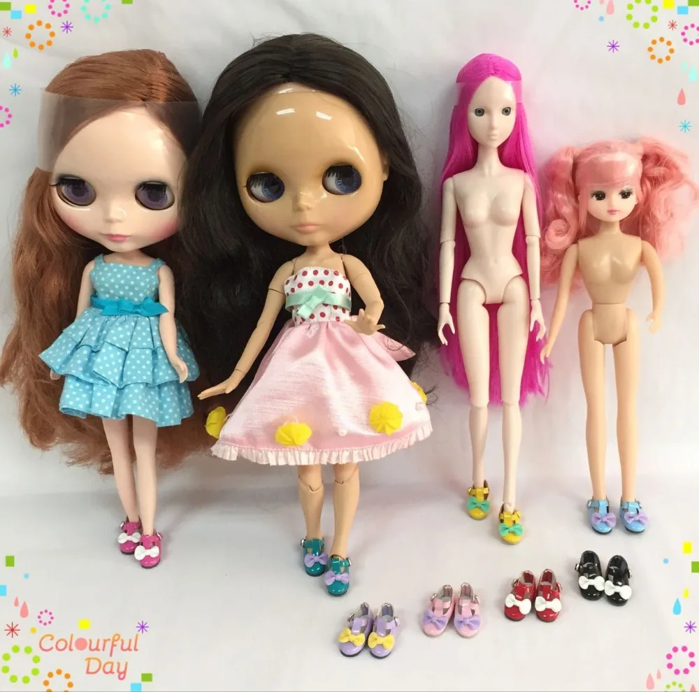 

Dolls shoes 2.8cm leather shoes suitable for blyth Azone licca doll 1/8 Holal doll etc
