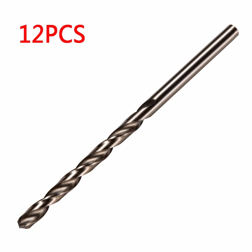 

UXCELL Hot Sale 12pcs Wood Working 9/64~1/4-inch Cobalt M2 HSS High Speed Steel 135 Degree Split Point Jobber Drill Bits